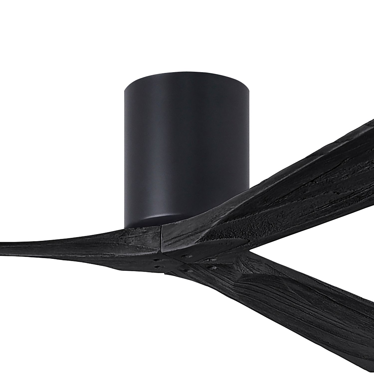 Image 2 60" Matthews Irene 3H Matte Black Remote Hugger Ceiling Fan more views