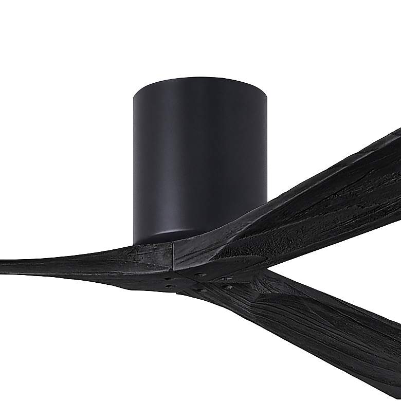 Image 2 60" Matthews Irene 3H Matte Black Remote Hugger Ceiling Fan more views