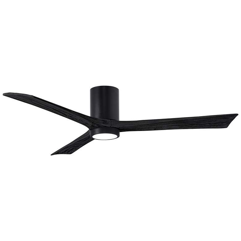 Image 1 60" Matthews Irene 3H Matte Black Remote Hugger LED Ceiling Fan