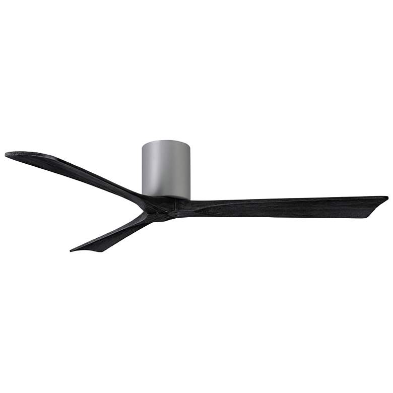 Image 1 60" Matthews Irene 3H Nickel and Black Remote Hugger Ceiling Fan