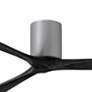 2_60" Matthews Irene 3H Nickel and Black Remote Hugger Ceiling Fan more views