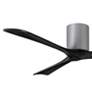 3_60" Matthews Irene 3H Nickel and Black Remote Hugger Ceiling Fan more views