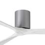 2_60" Matthews Irene 3H Nickel and White Hugger Ceiling Fan with Remote more views