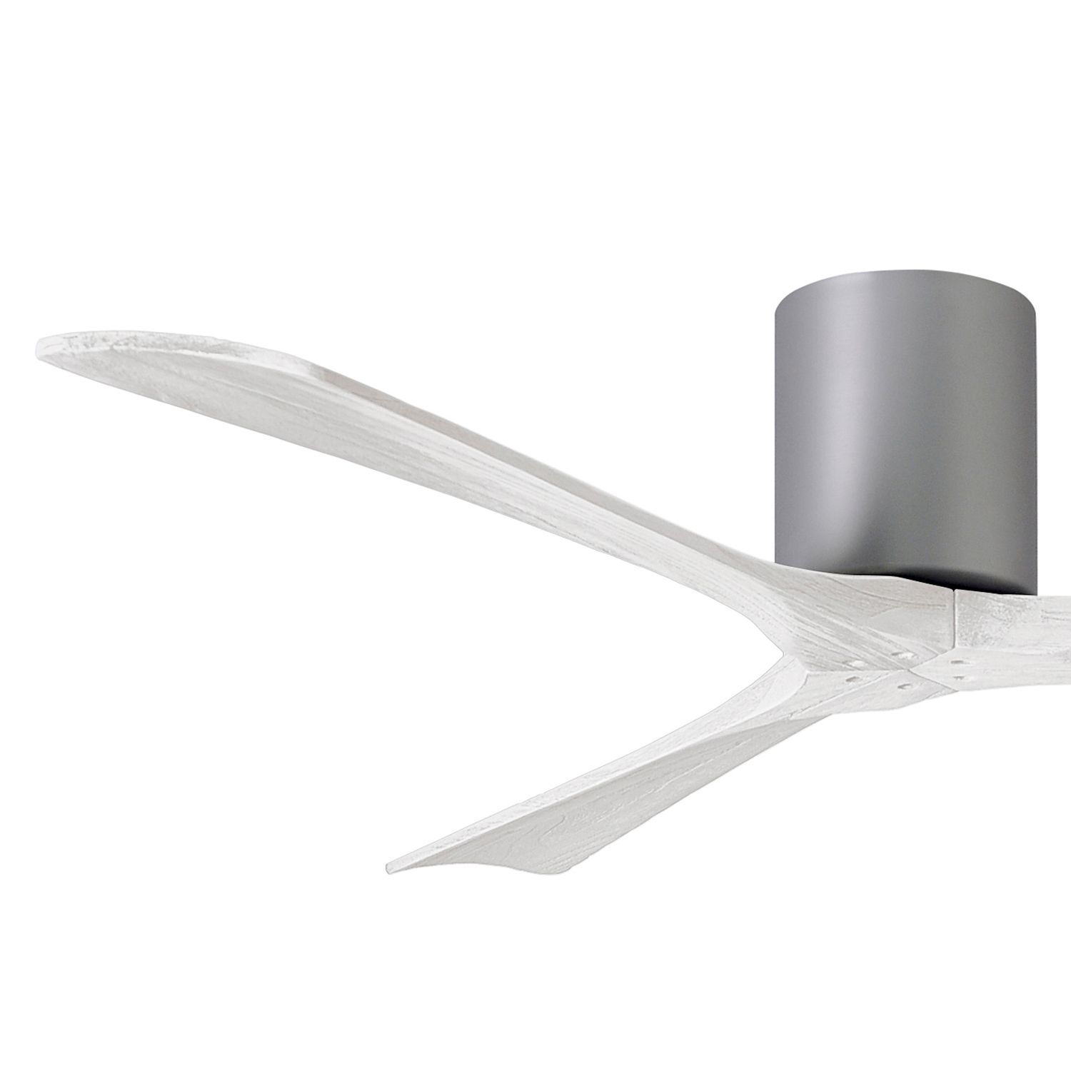 Image 3 60" Matthews Irene 3H Nickel and White Hugger Ceiling Fan with Remote more views