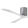 3_60" Matthews Irene 3H Nickel and White Hugger Ceiling Fan with Remote more views
