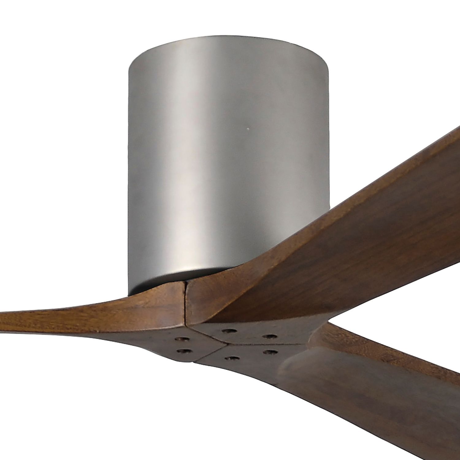 Image 2 60" Matthews Irene-3H Nickel-Walnut Damp Hugger Fan with Remote more views