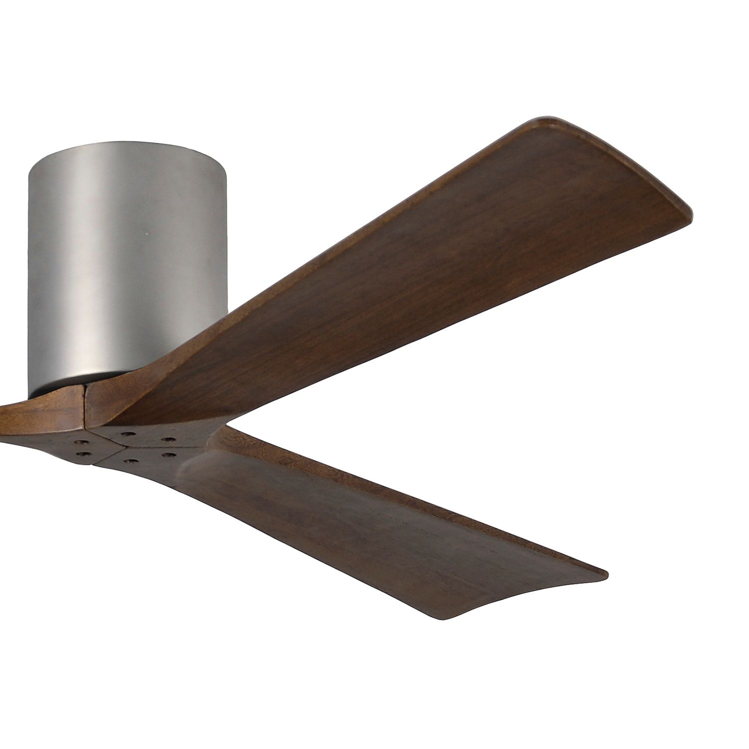 Image 3 60" Matthews Irene-3H Nickel-Walnut Damp Hugger Fan with Remote more views