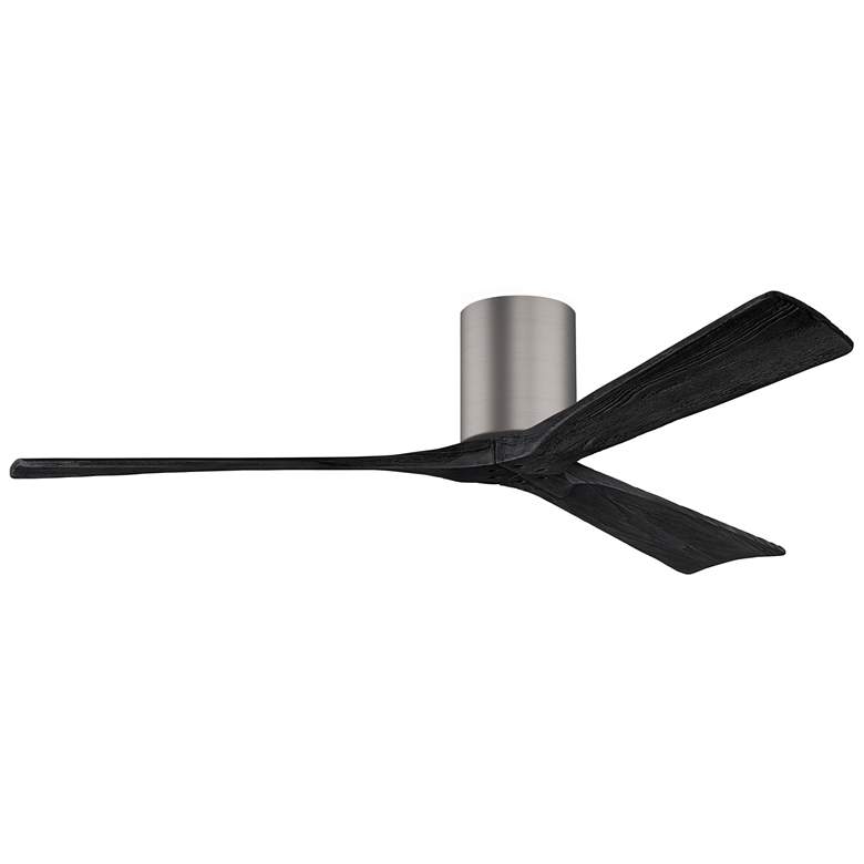 Image 1 60" Matthews Irene 3H Pewter and Black Hugger Ceiling Fan with Remote