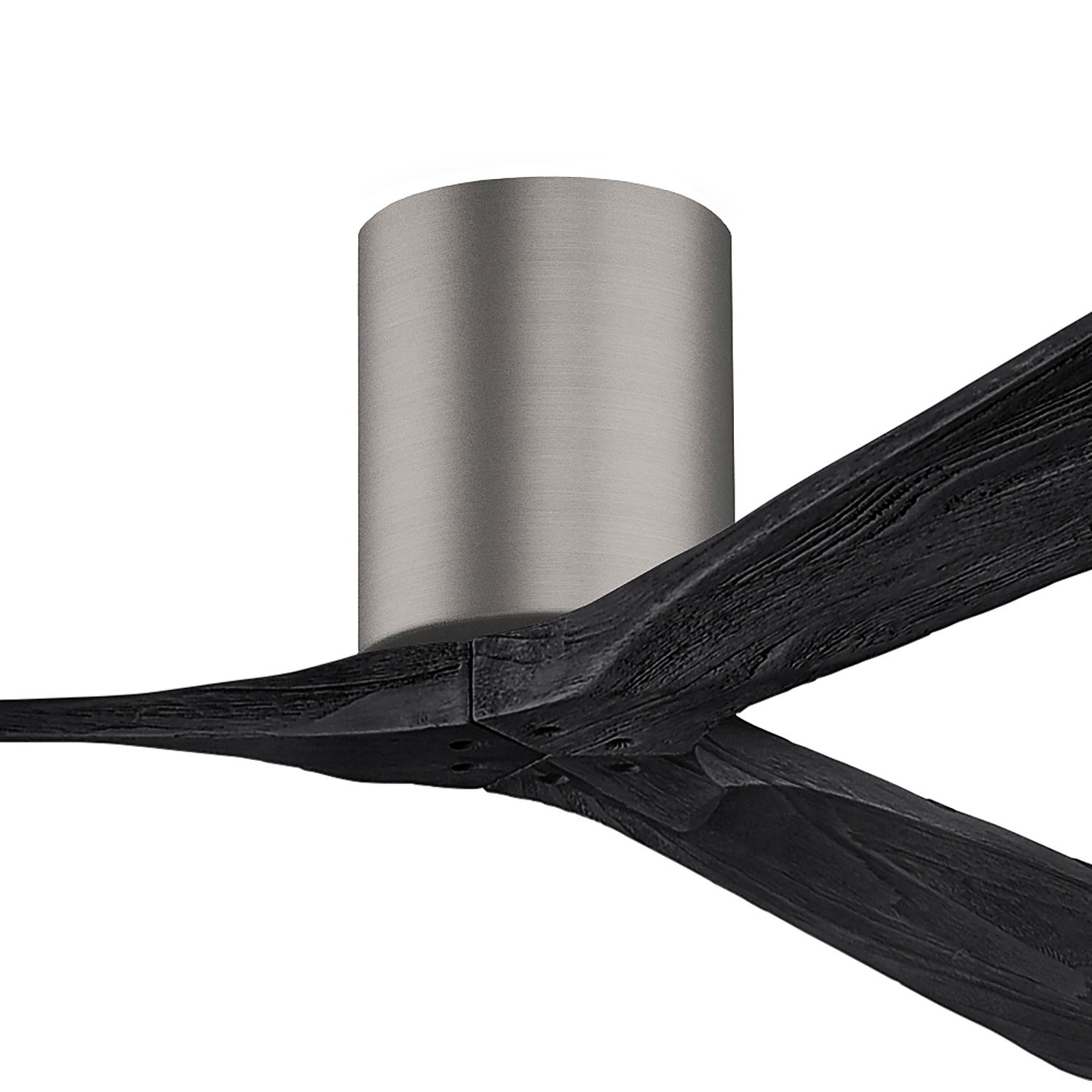 Image 2 60" Matthews Irene 3H Pewter and Black Hugger Ceiling Fan with Remote more views