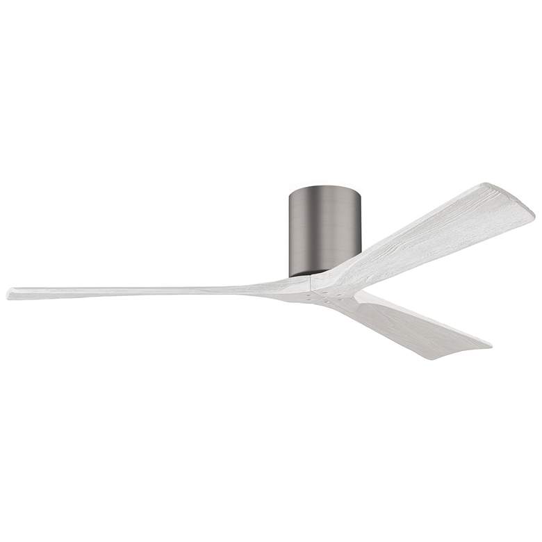 Image 1 60 inch Matthews Irene 3H Pewter and White Hugger Ceiling Fan with Remote