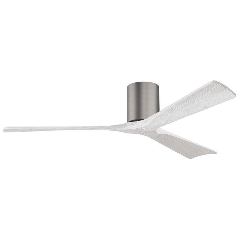 Image 1 60" Matthews Irene 3H Pewter and White Hugger Ceiling Fan with Remote