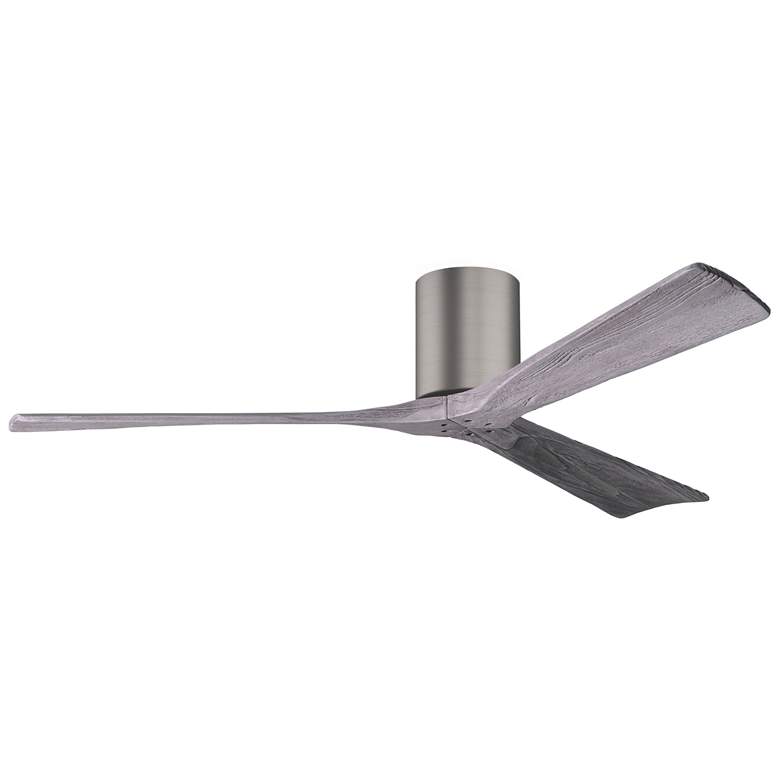 Image 1 60" Matthews Irene 3H Pewter Barnwood Hugger Ceiling Fan with Remote