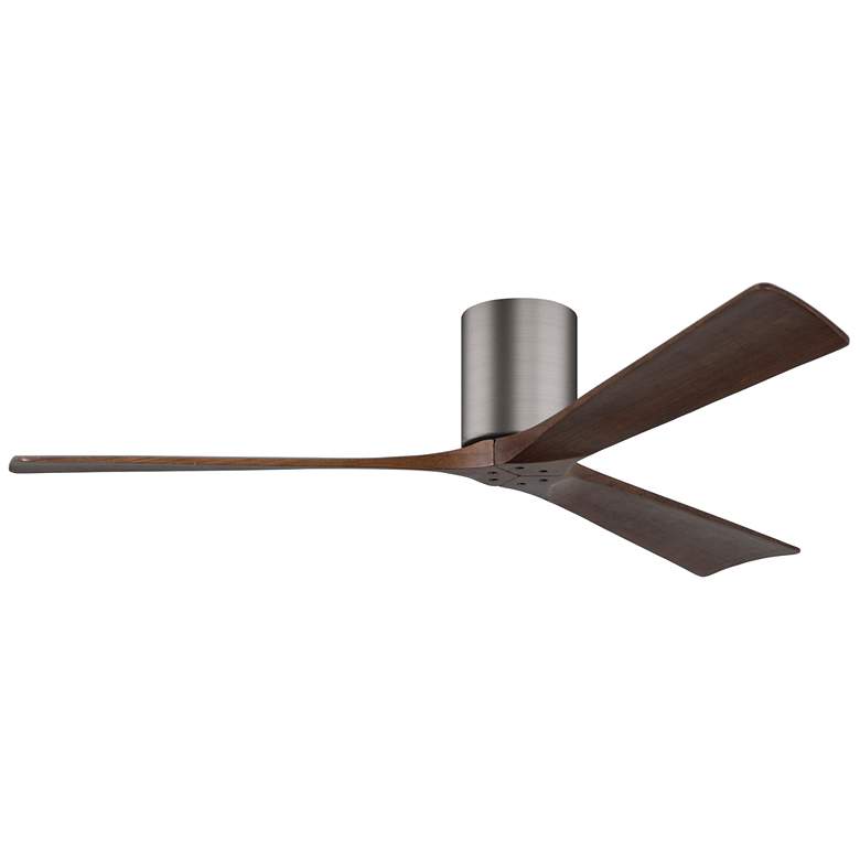 Image 1 60" Matthews Irene 3H Pewter White Hugger Ceiling Fan with Remote