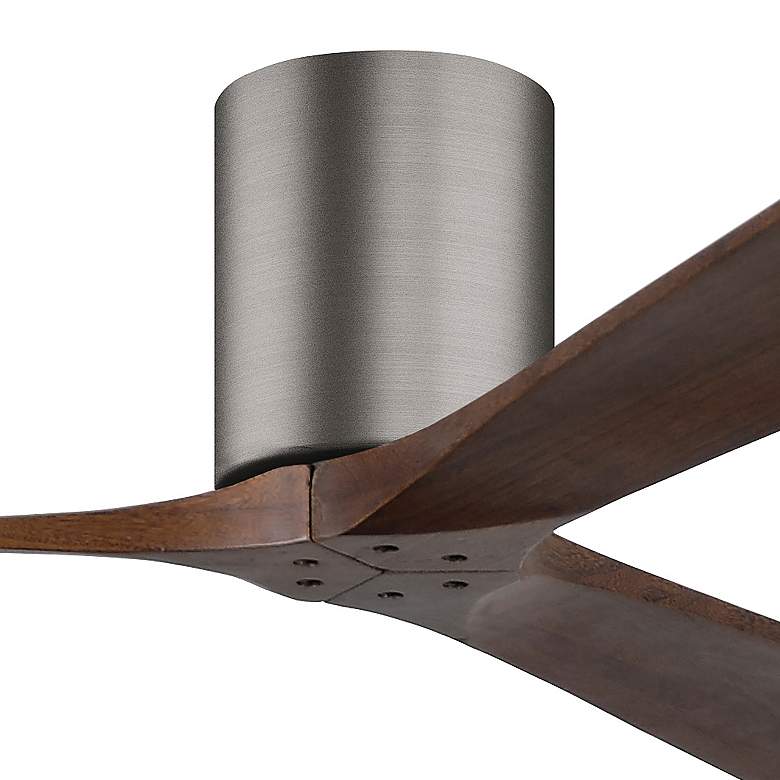 Image 2 60" Matthews Irene 3H Pewter White Hugger Ceiling Fan with Remote more views