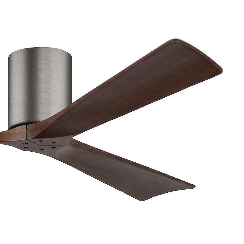 Image 3 60" Matthews Irene 3H Pewter White Hugger Ceiling Fan with Remote more views