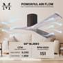 60" Matthews Irene 3H Textured Bronze Hugger Ceiling Fan with Remote