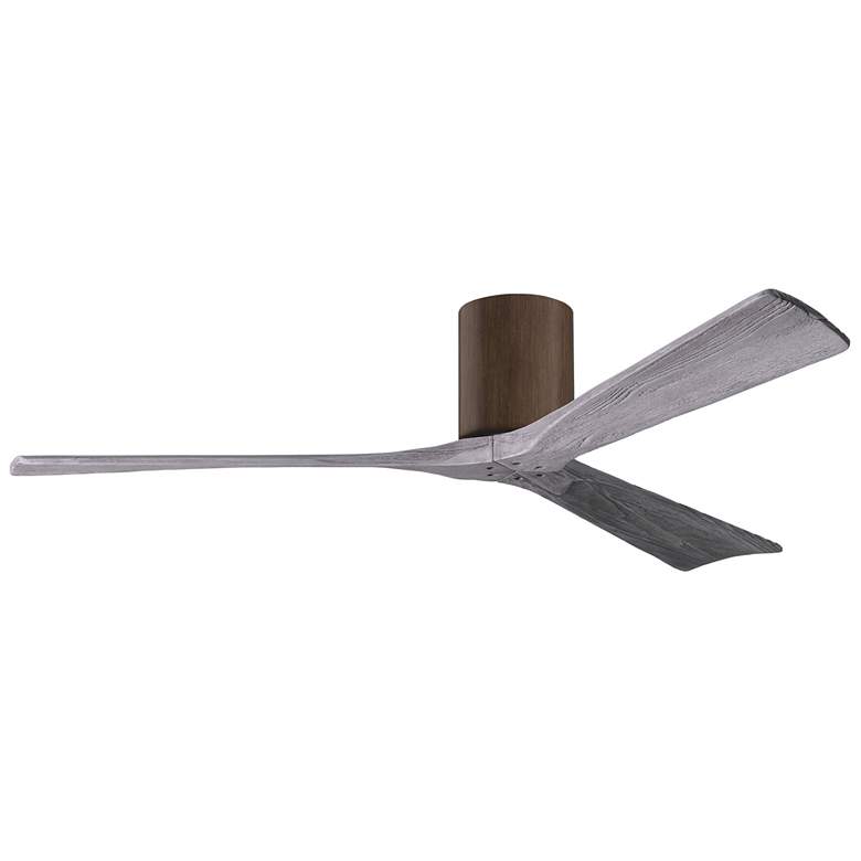 Image 1 60 inch Matthews Irene 3H Walnut Barnwood Hugger Ceiling Fan with Remote
