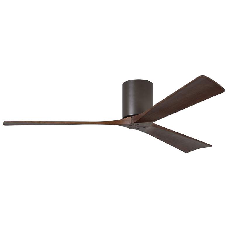 Image 1 60 inch Matthews Irene-3H Walnut Bronze Damp Hugger Fan with Remote