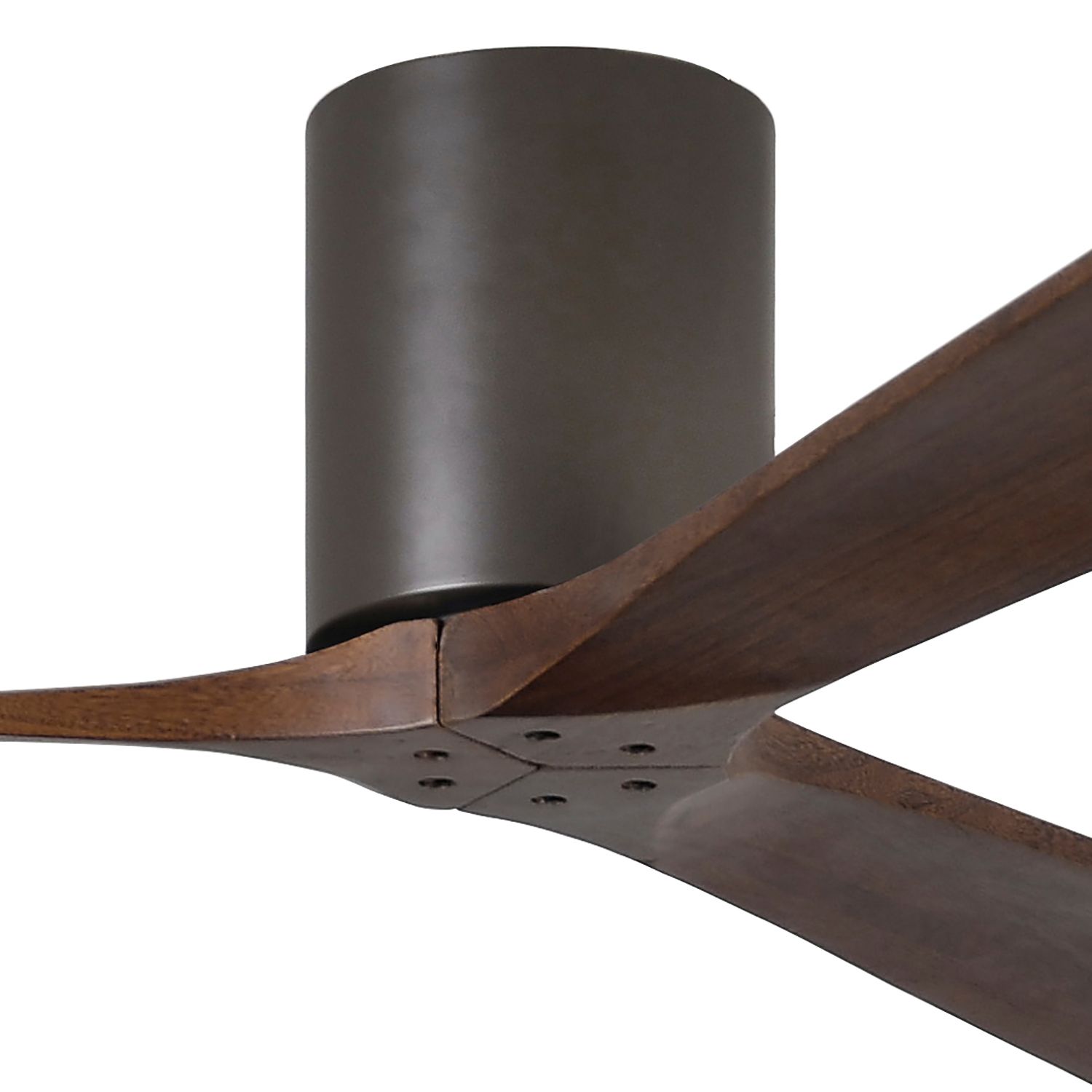 Image 2 60" Matthews Irene-3H Walnut Bronze Damp Hugger Fan with Remote more views