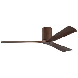 60" Matthews Irene 3H Walnut Hugger Ceiling Fan with Remote