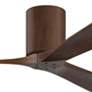 60" Matthews Irene 3H Walnut Hugger Ceiling Fan with Remote