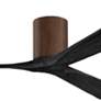 60" Matthews Irene 3H Walnut Matte Black Hugger Fan with Remote