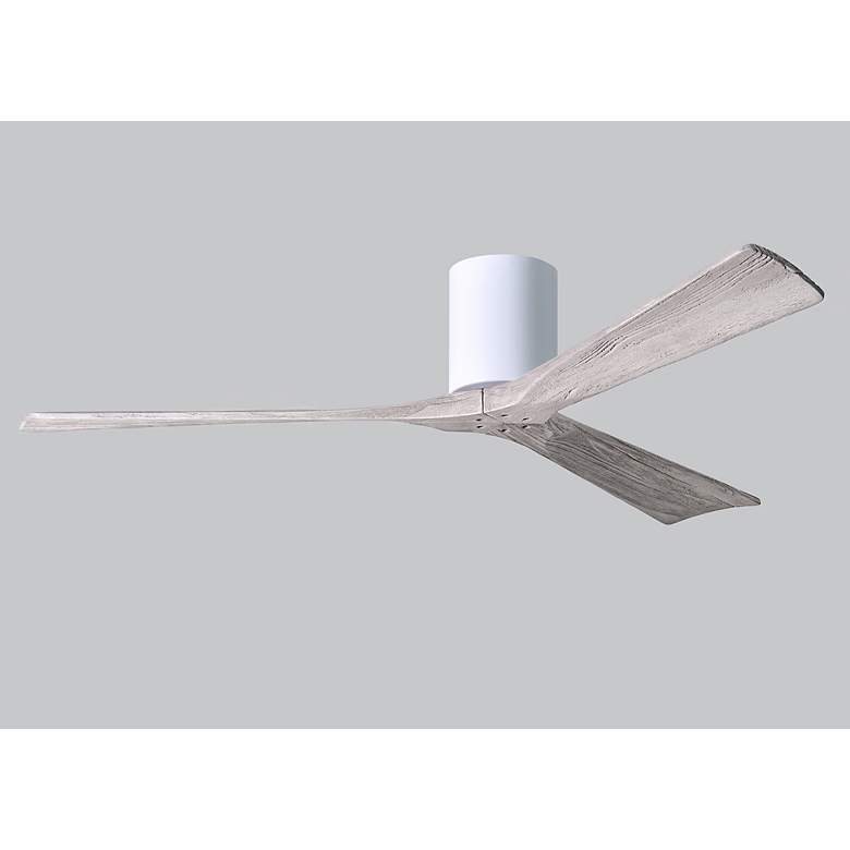 Image 7 60" Matthews Irene 3H White and Barnwood Remote Hugger Ceiling Fan more views