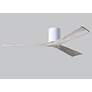 7_60" Matthews Irene 3H White and Barnwood Remote Hugger Ceiling Fan more views