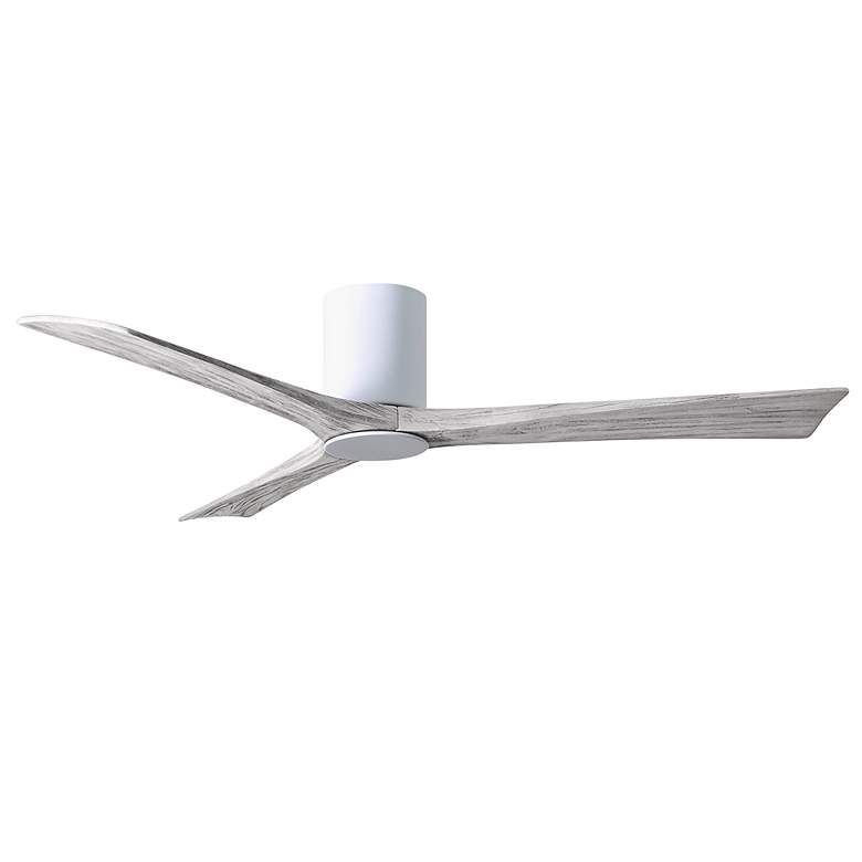 Image 2 60" Matthews Irene 3H White and Barnwood Remote Hugger LED Ceiling Fan more views