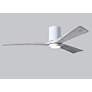5_60" Matthews Irene 3H White and Barnwood Remote Hugger LED Ceiling Fan more views