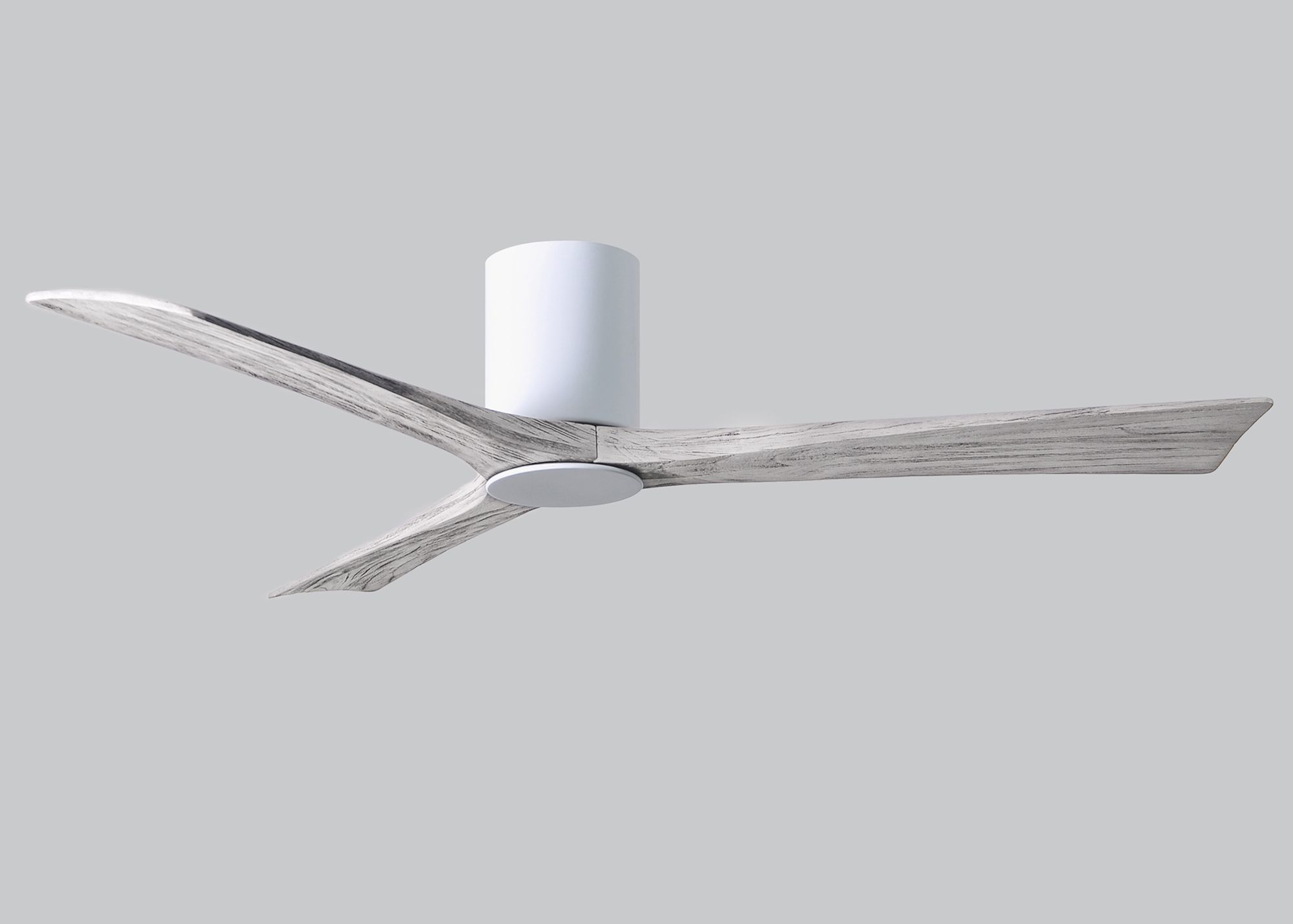 Image 6 60" Matthews Irene 3H White and Barnwood Remote Hugger LED Ceiling Fan more views