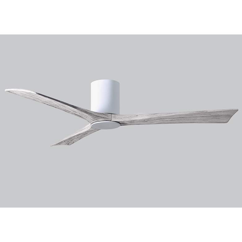 Image 6 60" Matthews Irene 3H White and Barnwood Remote Hugger LED Ceiling Fan more views