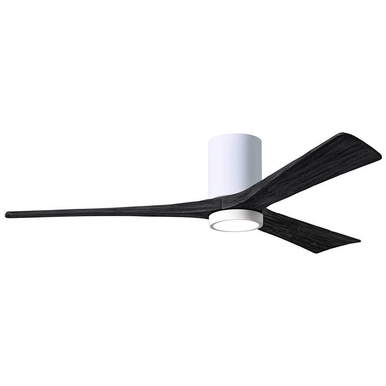 Image 1 60 inch Matthews Irene 3H White and Black Remote Hugger LED Ceiling Fan
