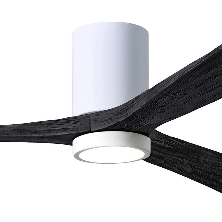 Image 2 60" Matthews Irene 3H White and Black Remote Hugger LED Ceiling Fan more views
