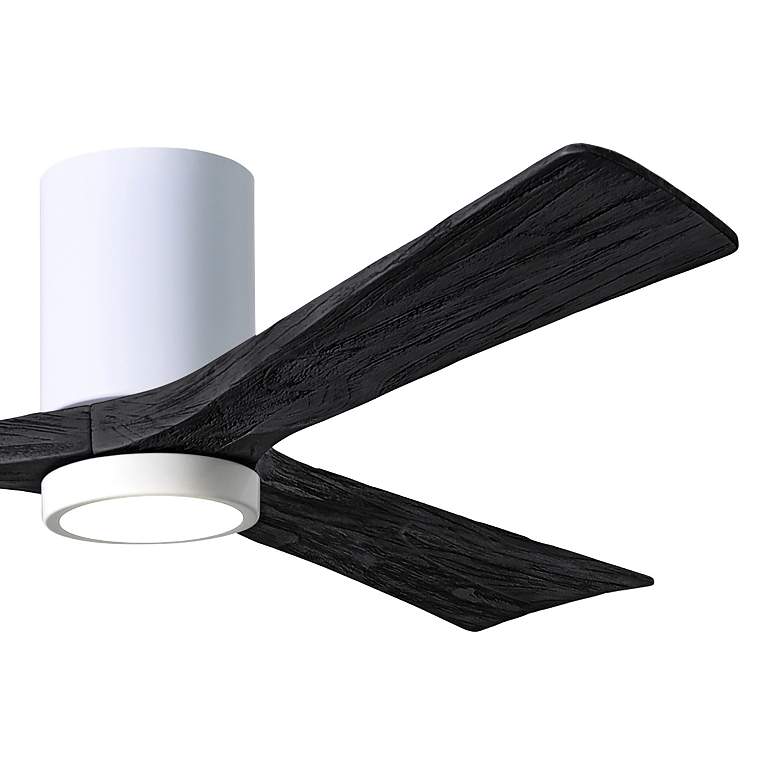 Image 3 60" Matthews Irene 3H White and Black Remote Hugger LED Ceiling Fan more views