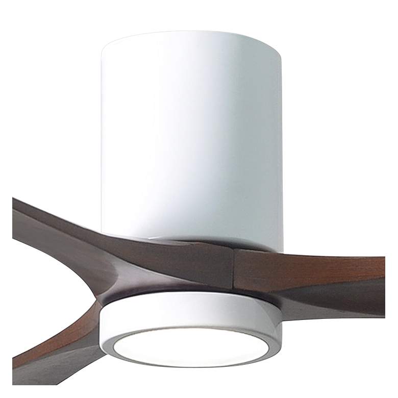 Image 2 60" Matthews Irene 3H White Walnut Hugger LED Ceiling Fan with Remote more views