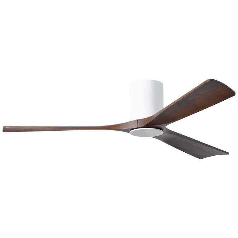 Image 3 60" Matthews Irene 3H White Walnut Hugger LED Ceiling Fan with Remote more views