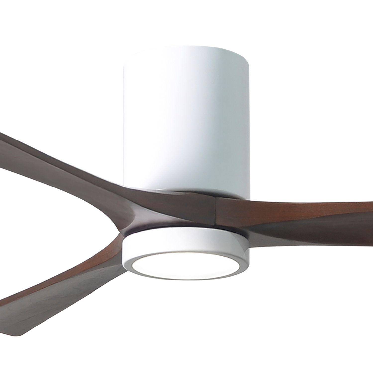 Image 5 60" Matthews Irene 3H White Walnut Hugger LED Ceiling Fan with Remote more views