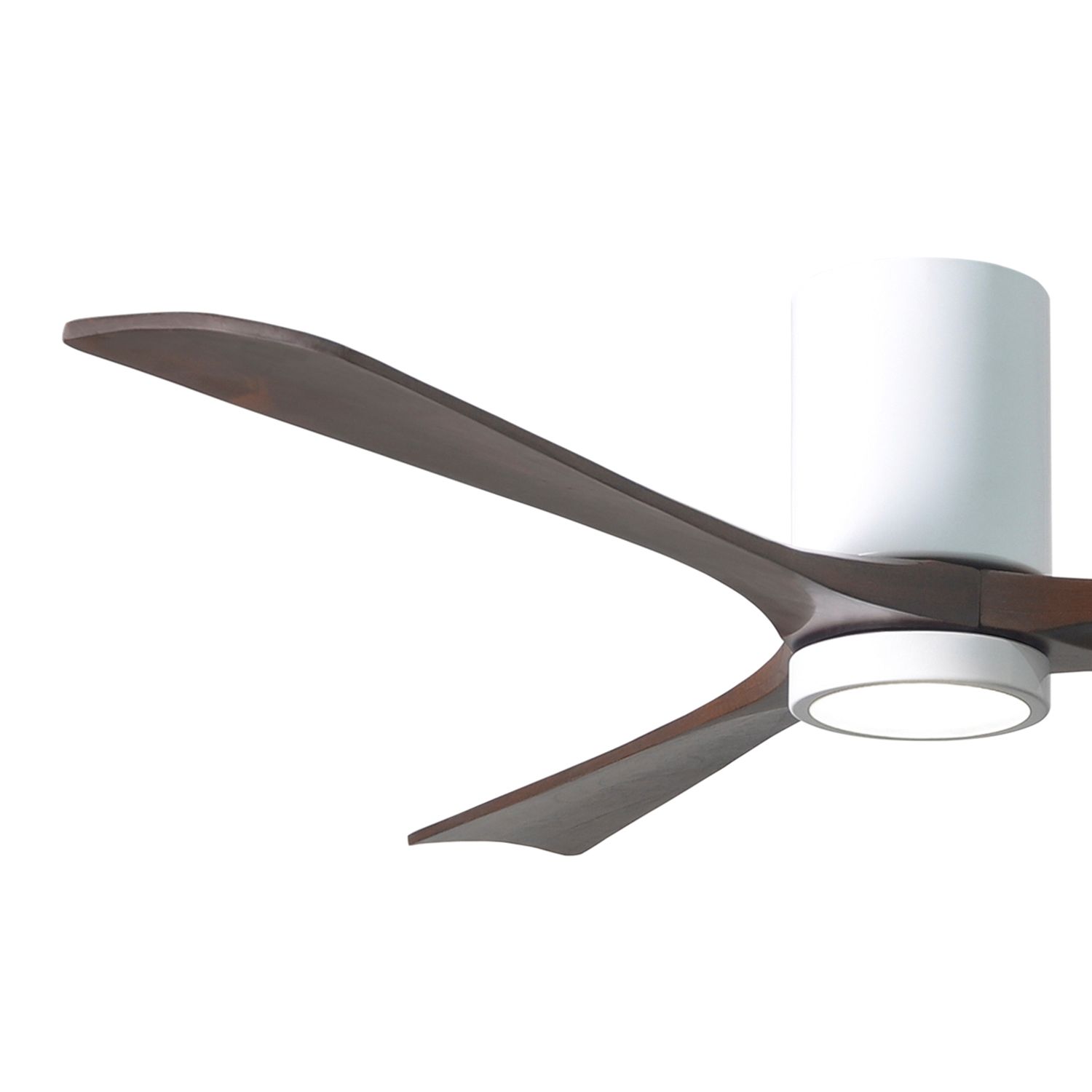 Image 6 60" Matthews Irene 3H White Walnut Hugger LED Ceiling Fan with Remote more views