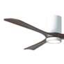 6_60" Matthews Irene 3H White Walnut Hugger LED Ceiling Fan with Remote more views