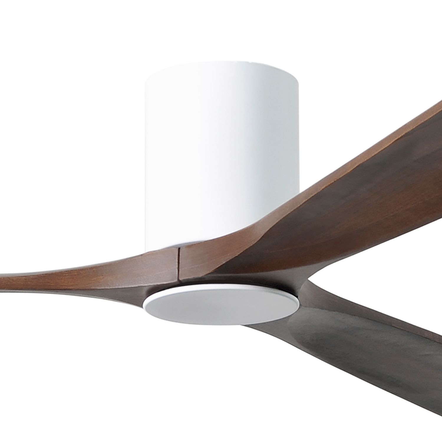 Image 7 60" Matthews Irene 3H White Walnut Hugger LED Ceiling Fan with Remote more views