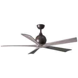 60&quot; Matthews Irene-5 Bronze and Barnwood Damp Ceiling Fan with Remote