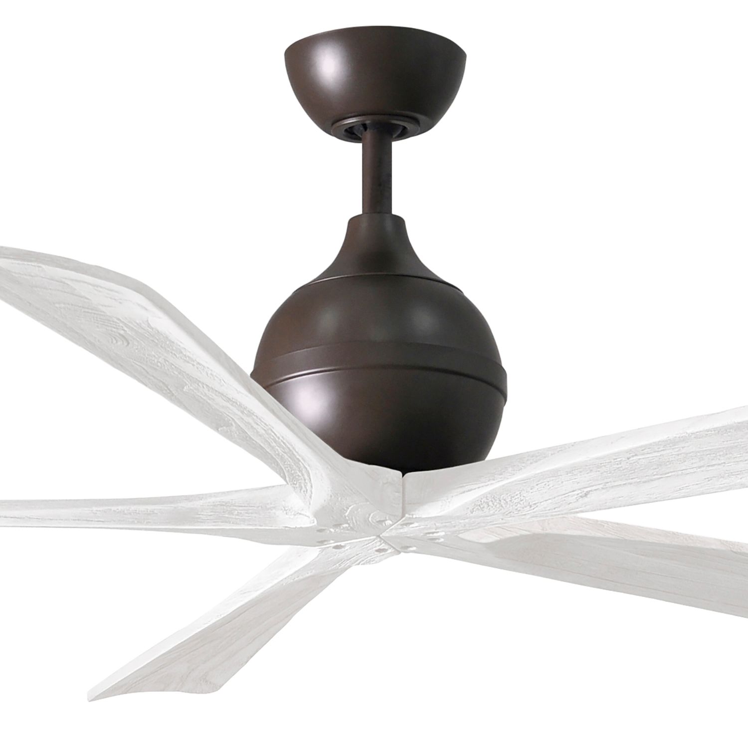 Image 2 60" Matthews Irene-5 Bronze White Damp Ceiling Fan with Remote more views