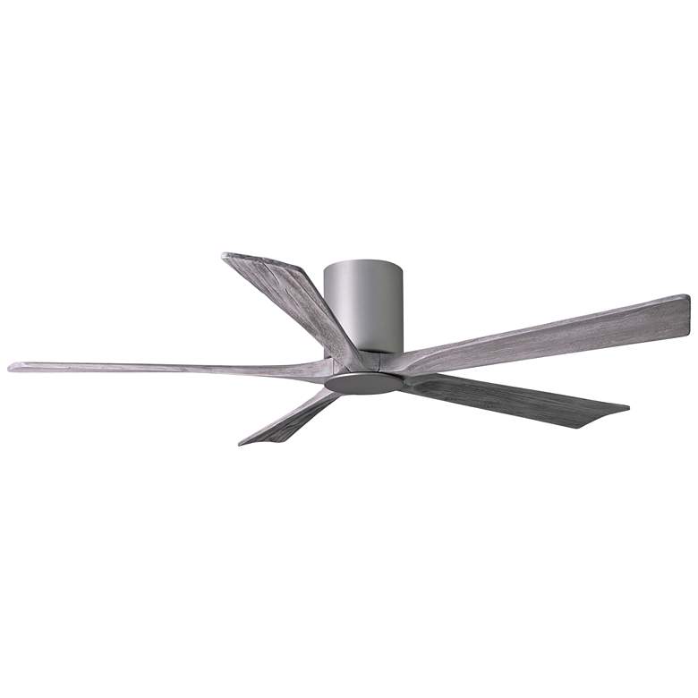 Image 3 60 inch Matthews Irene-5 Brushed Nickel Damp Rated Hugger Fan with Remote more views