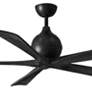 2_60" Matthews Irene-5 Damp Rated Matte Black Ceiling Fan with Remote more views