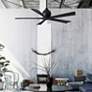 7_60" Matthews Irene-5 Damp Rated Matte Black Ceiling Fan with Remote more views