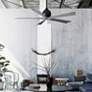 5_60" Matthews Irene-5 Matte Black and Barnwood Damp Remote Ceiling Fan more views
