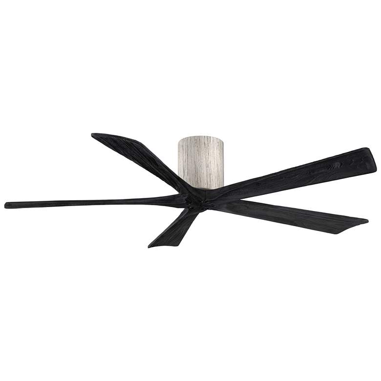 Image 1 60" Matthews Irene-5H Barnwood and Black Hugger Remote Ceiling Fan