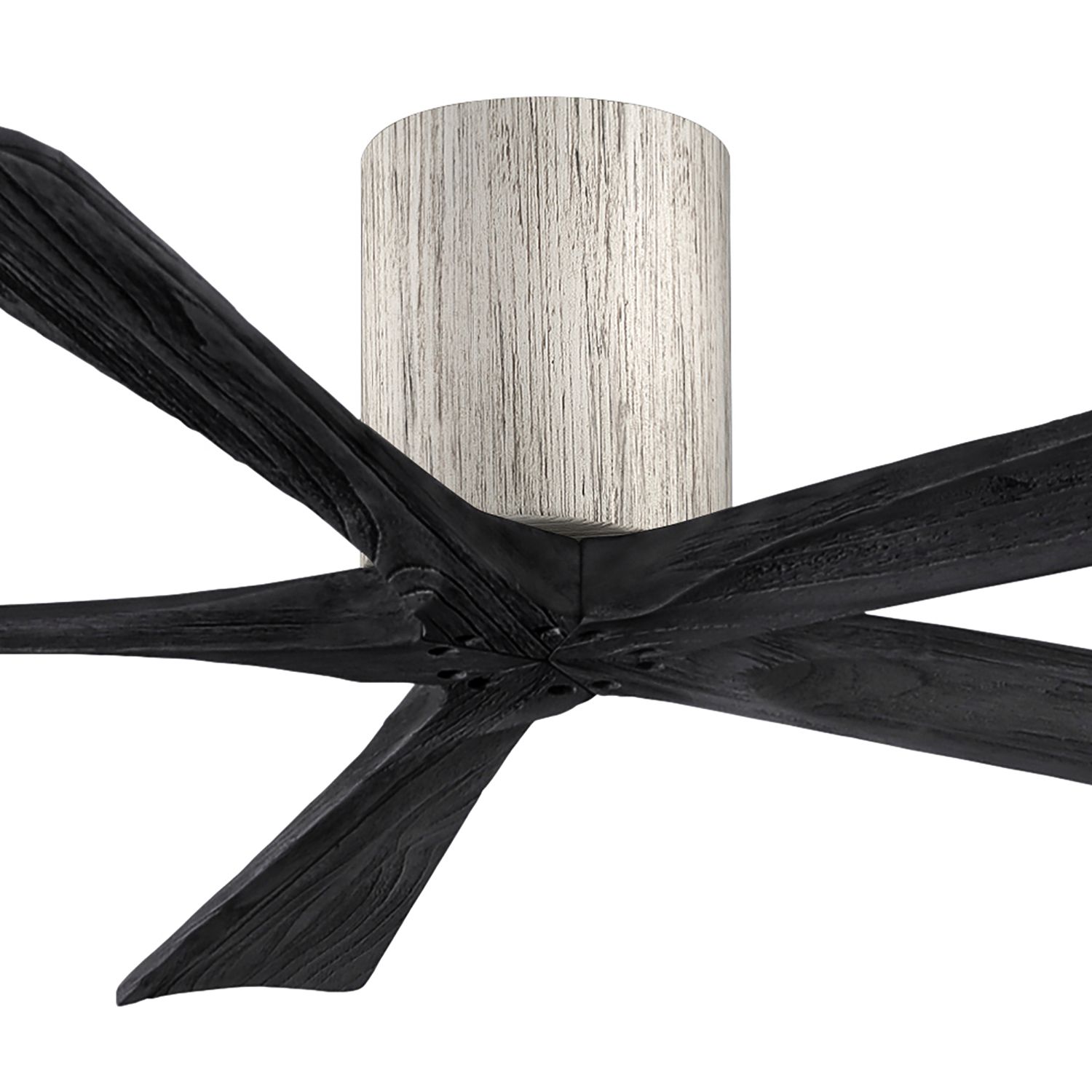 Image 2 60" Matthews Irene-5H Barnwood and Black Hugger Remote Ceiling Fan more views