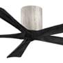 2_60" Matthews Irene-5H Barnwood and Black Hugger Remote Ceiling Fan more views